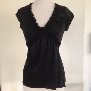 Silk black top